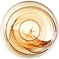 ARDA GLASS Allure Alabaster Brown/Amber Large Shallow Bowl