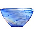 Arda Glass Allure Alabaster Blue Navy/Pearl Set of 4 Individual Bowls