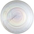 ARDA GLASS Allure Alabaster White/Pearl Set of 4 Charger Plates