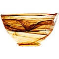 ARDA GLASS Allure Alabaster Brown/Amber Salad Bowl