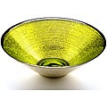ATHENA LIME/SILVER PLATED SALAD BOWL by ARDA GLASSWARE