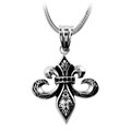 Inox Stainless Steel Fleur De Lis Necklace