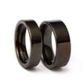 Men's Tungsten Black Carbide Flat Ring