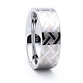 Men's Tungsten Celtic Laser-etched Ring (8 mm)