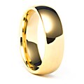 Gold Tungsten Carbide Domed 8-mm Ring