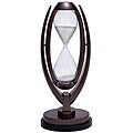Casa Cortes Handcrafted Wood Metal Glass Desktop Sand Timer -  60-Min. Hourglass