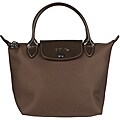 Longchamp Planetes Small Chocolate Nylon Satchel