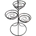 Plastec Triple Plant Stand, Black