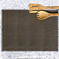 Chocolate Basketweave Placemats (Set of 6)