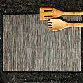 Silver/Black Cambria Placemats (Set of 6)