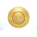 Arda Glassware Odak Metallic Gold Charger Plates (Set of 4)