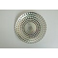 Arda Glassware Pearl/Silver Plated Round Serving Trays (Set of 2)