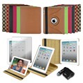 Apple iPad 2 Premium 360-degree Folding Stand Case and USB Car Charger