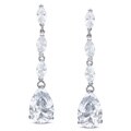 Sterling Silver Cubic Zirconia Drop Earrings (25 2/5ct TGW)