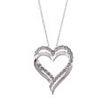 10k White Gold 1/4ct TDW Diamond Heart Pendant (G-I, I2-I3)