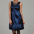Emma & Michelle Women's Blue Bead-embellished Dress