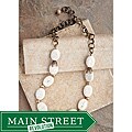 JonCar Designs Brass Vintage Magnesite and Pearl Necklace (6 mm)