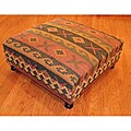 Handmade Kilim Square Ottoman