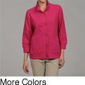 Trixie & Lulu Women's Button Front 3/4-sleeve Sweater