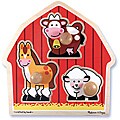 Melissa & Doug Barnyard Animals Jumbo Knob Puzzle