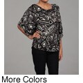 Isabella Rodriguez Women's Aztec Print Cowl Neck Sweater-knit Top