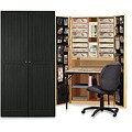Craftbox Antique Black Beadboard Storage Cabinet