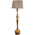 Solid Wood Acacia Urn Floor Lamp