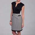Sandra Darren Women's Black/ White Jacquard Dress