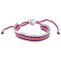 Moda Bella Silverplated Heart and Beads Friendship Bracelet