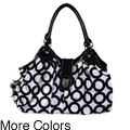 Adi Designs Women's Oversize Double Handle Geometric Print Satchel