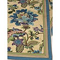 Blue Floral Cotton Table Runner (India)