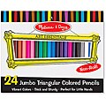 Melissa & Doug 24-piece Jumbo Triangular Colored Pencils Set