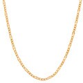14k Rose Gold 22-inch Fancy Figaro Link Chain