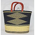 Hand-woven Nangua African Basket Shopper Tote (Ghana)