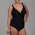 Snozo Women's Plus Size Black One-piece Swimsuit