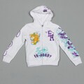 Ed Hardy Big Girl's White Rhinestone Hoodie