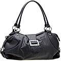Dasein Two-tone Faux Leather Front Buckle Satchel