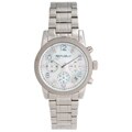 Republic Women's Stainless Steel Glitz Mother-of-Pearl Chronograph Watch