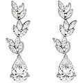 Sterling Silver Clear Cubic Zirconia Drop Earrings