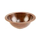 Small Round Under Counter Hammered Copper Sink
