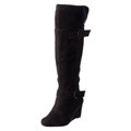 R2 by Report Women's 'Mackenzie' Black Wedge Buckle Boots FINAL SALE