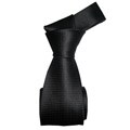 Dmitry Men's Italian Silk Black Patterned Tie and Pocket Square Set