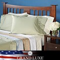 Grand Luxe Egyptian Cotton Sateen 300 Thread Count Swirl California King-size Deep Pocket Sheet Set