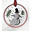 Kosta Boda 'Snowman' Glass Holiday Ornament