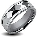Men's Tungsten Carbide Diamond Faceted Spinner Ring (8 mm)