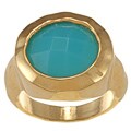 NEXTE Jewelry Goldtone Aqua Blue Faux Stone Ring