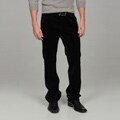 Enzo Tovare Men's Black Corduroy Modern Fit Pants
