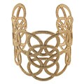 Kenneth Jay Lane Goldtone Hammered Circle Cuff Bracelet