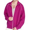 American Apparel Unisex Raspberry/ White California Fleece Track Jacket (X-large)