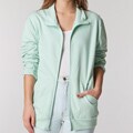 American Apparel Unisex Sea Foam California Fleece Zip Jogger Jacket (Large)